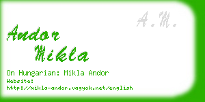andor mikla business card